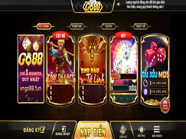 Giao diện trang web game Vb68 mới nhất - Vb68